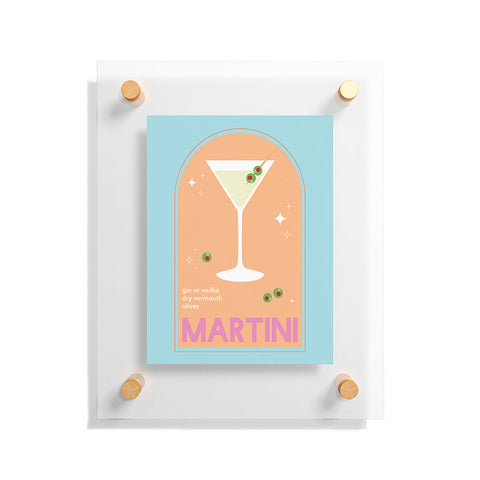 April Lane Art Martini Cocktail Floating Acrylic Print