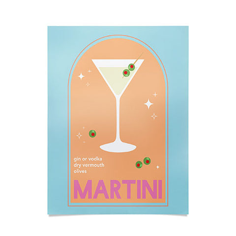 April Lane Art Martini Cocktail Poster
