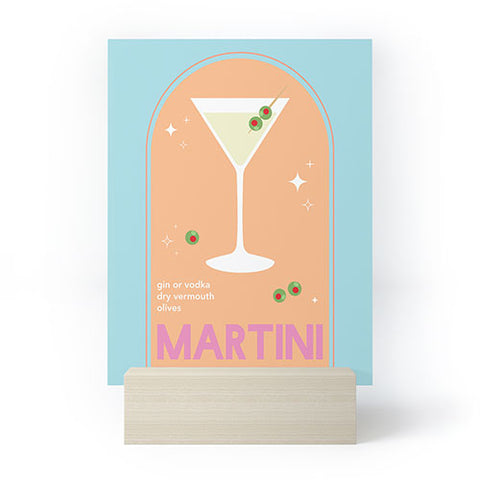 April Lane Art Martini Cocktail Mini Art Print