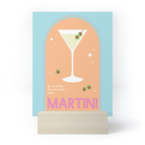April Lane Art Martini Cocktail Mini Art Print