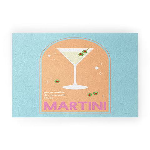 April Lane Art Martini Cocktail Welcome Mat
