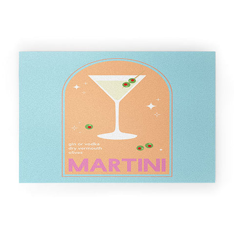 April Lane Art Martini Cocktail Welcome Mat