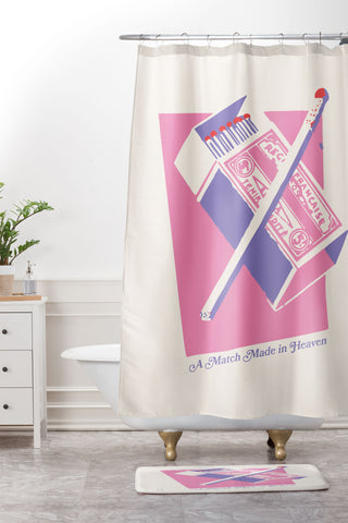 April Lane Art Matchbox Shower Curtain And Mat