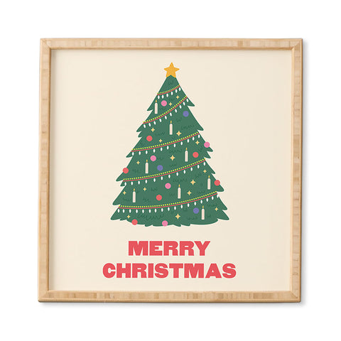 April Lane Art Merry Christmas Tree Framed Wall Art