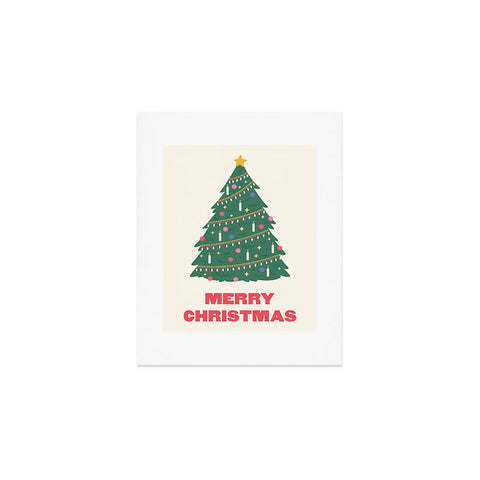 April Lane Art Merry Christmas Tree Art Print