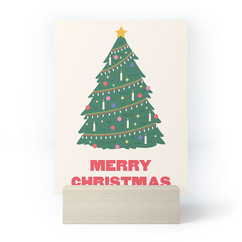 April Lane Art Merry Christmas Tree Mini Art Print