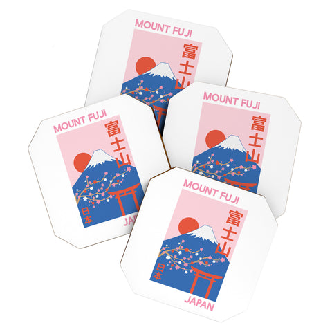 April Lane Art Mount Fuji Coaster Set