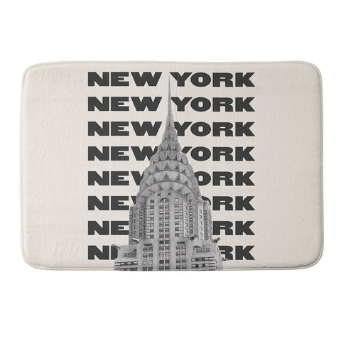 April Lane Art New York City BW Memory Foam Bath Mat