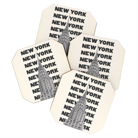 April Lane Art New York City BW Coaster Set