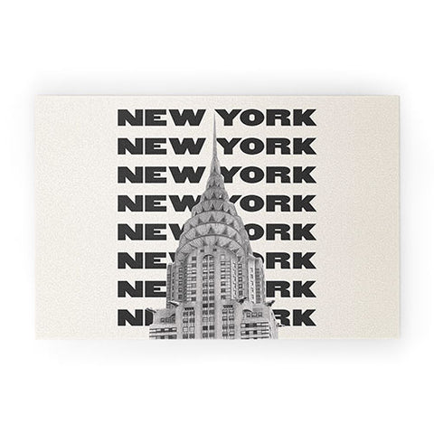 April Lane Art New York City BW Welcome Mat