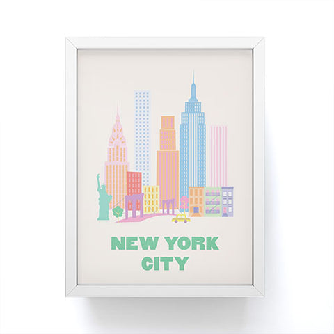 April Lane Art New York City Skyline I Framed Mini Art Print