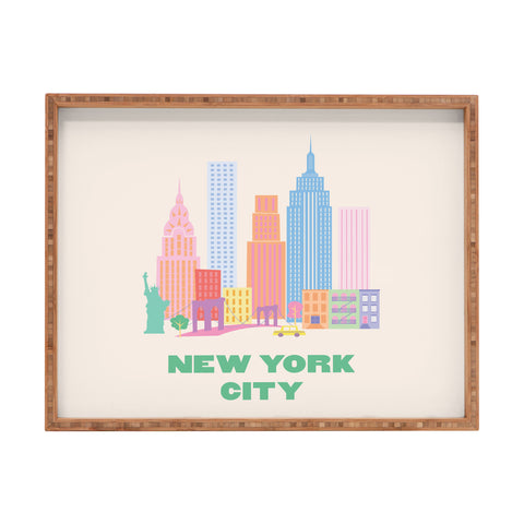 April Lane Art New York City Skyline I Rectangular Tray