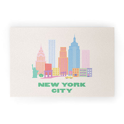 April Lane Art New York City Skyline I Welcome Mat