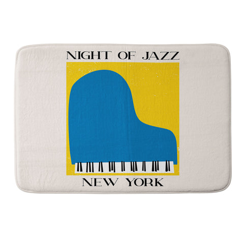 April Lane Art New York Jazz Night Memory Foam Bath Mat