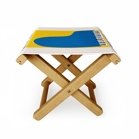 April Lane Art New York Jazz Night Folding Stool