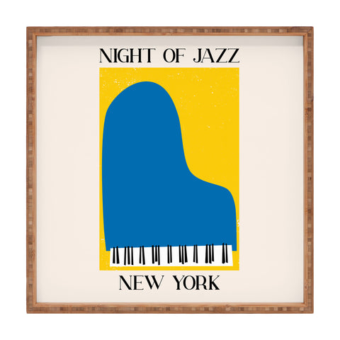 April Lane Art New York Jazz Night Square Tray