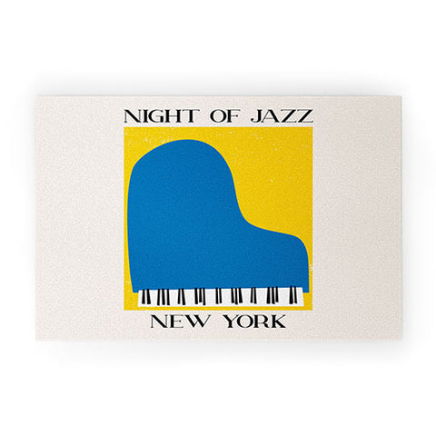 April Lane Art New York Jazz Night Welcome Mat