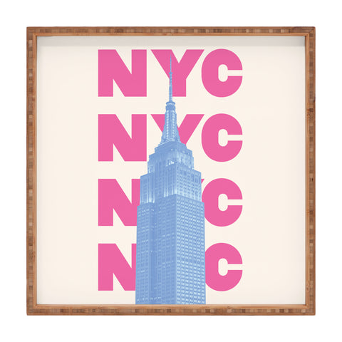 April Lane Art NYC Empire State Building Square Tray