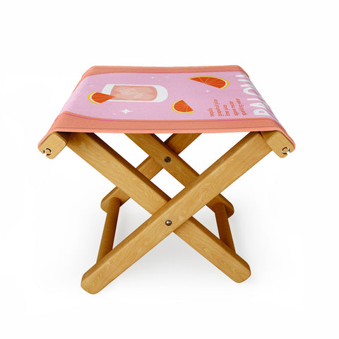 April Lane Art Paloma Cocktail I Folding Stool