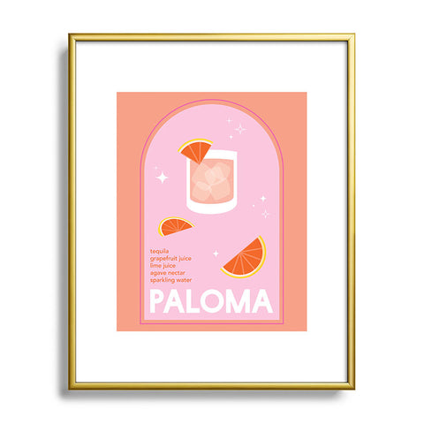 April Lane Art Paloma Cocktail I Metal Framed Art Print