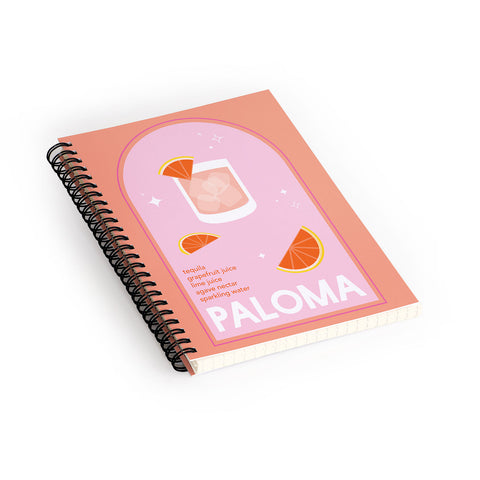April Lane Art Paloma Cocktail I Spiral Notebook