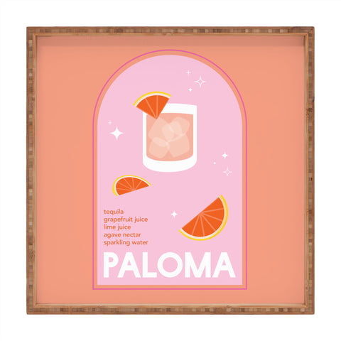 April Lane Art Paloma Cocktail I Square Tray
