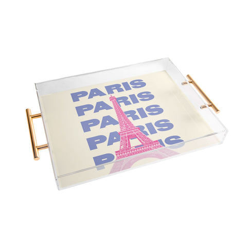 April Lane Art Paris Eiffel Tower I Acrylic Tray