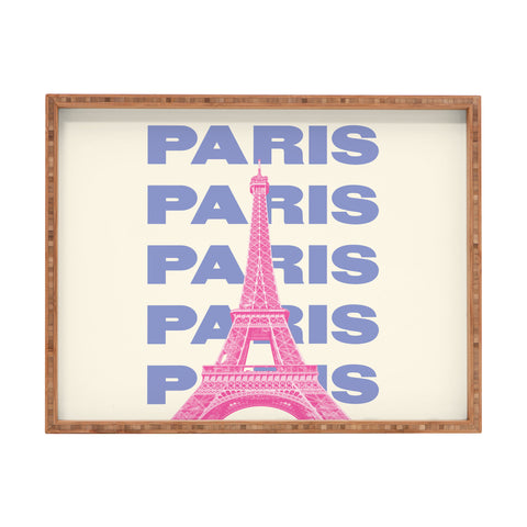 April Lane Art Paris Eiffel Tower I Rectangular Tray