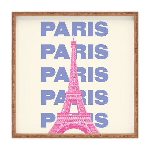 April Lane Art Paris Eiffel Tower I Square Tray