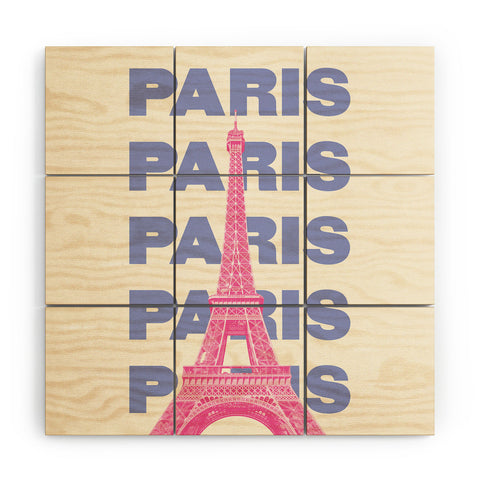 April Lane Art Paris Eiffel Tower I Wood Wall Mural