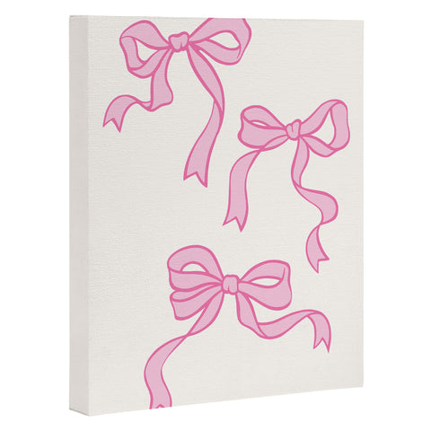 April Lane Art Pink Bows Art Canvas