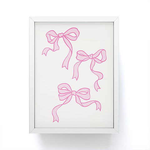 April Lane Art Pink Bows Framed Mini Art Print Square