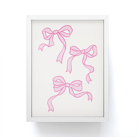 April Lane Art Pink Bows Framed Mini Art Print