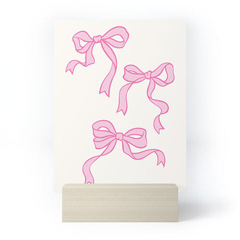 April Lane Art Pink Bows Mini Art Print