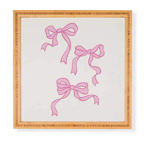 April Lane Art Pink Bows Framed Wall Art
