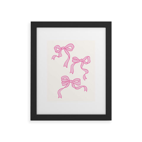 April Lane Art Pink Bows Framed Art Print