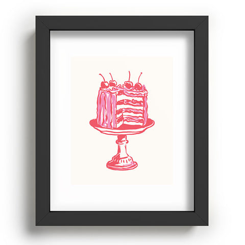 April Lane Art Pink Cake Recessed Framing Rectangle