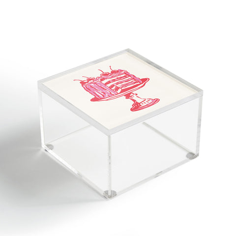 April Lane Art Pink Cake Acrylic Box