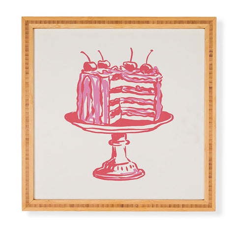 April Lane Art Pink Cake Framed Wall Art