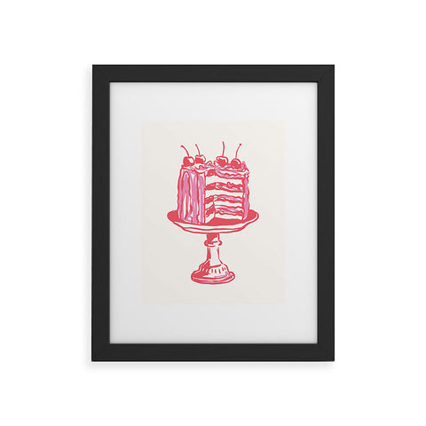 April Lane Art Pink Cake Framed Art Print