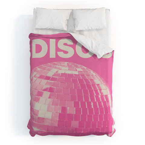 April Lane Art Pink Disco Ball I Duvet Cover