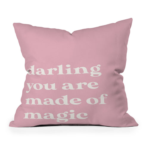 April Lane Art Pink Magic Throw Pillow