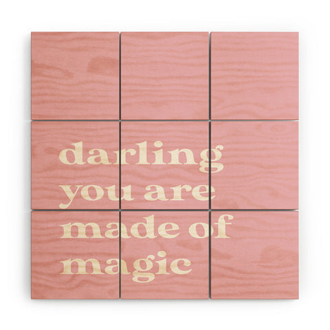 April Lane Art Pink Magic Wood Wall Mural