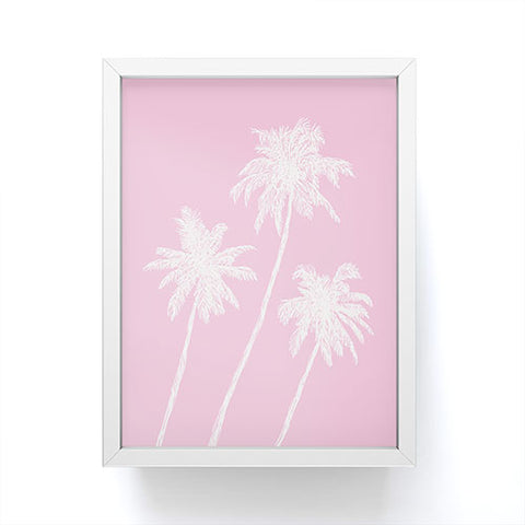 April Lane Art Pink Palm Trees Framed Mini Art Print