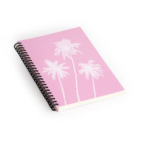 April Lane Art Pink Palm Trees Spiral Notebook