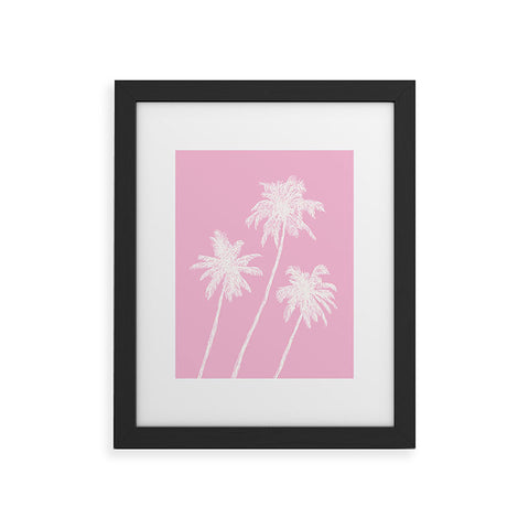 April Lane Art Pink Palm Trees Framed Art Print
