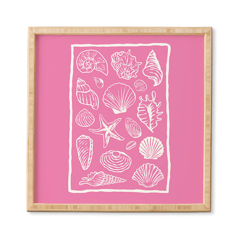 April Lane Art Pink Seashells Framed Wall Art