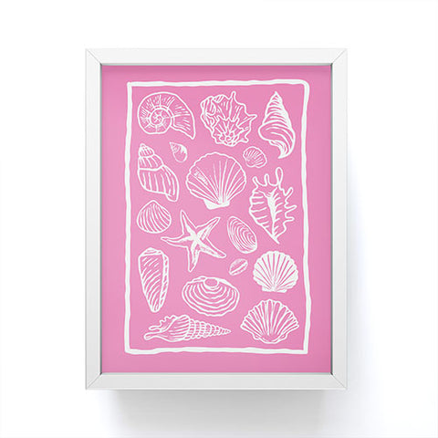 April Lane Art Pink Seashells Framed Mini Art Print