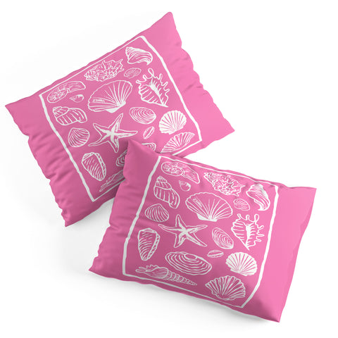 April Lane Art Pink Seashells Pillow Shams