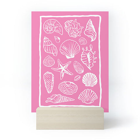 April Lane Art Pink Seashells Mini Art Print